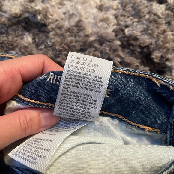 Hi-Rise Distressed Jean Shorts - Picture 7 of 9